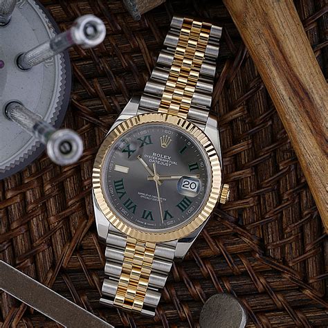 rolex wimbledon 41 two tone|Rolex datejust 41mm for sale.